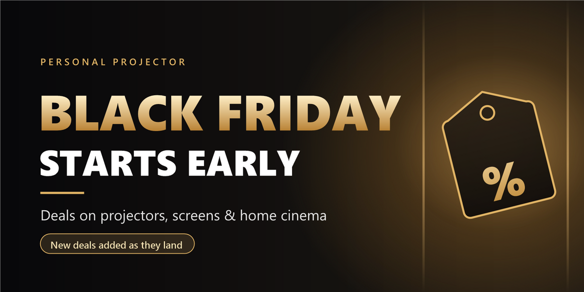 Black Friday starts early at Personal Projector: deals on projectors, screens and home cinema