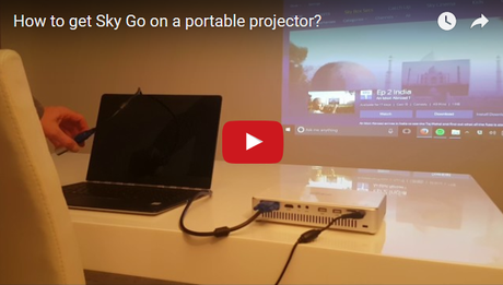 How to get Sky Go on a portable projector anywhere?