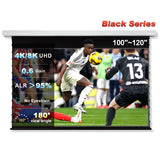 100" - 120" NothingProjector Black Series Slimline Motorized Tension Drop Down ALR Projector Screen (UST)