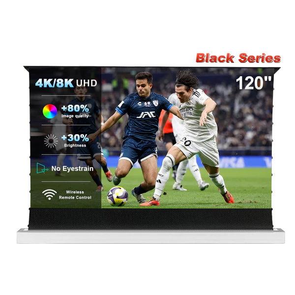 100" - 120" Nothing Projector Black Series ALR Motorized Floor Rising Screen (UST)