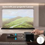 100''-120'' NothingProjector Matte White Motorized Floor Rising Screen For Long/Short/UST Projectors
