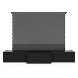 100-120" Shore Black Motorized Laser TV Flat Pack Cabinet