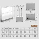 100''-120'' NothingProjector Matte White Motorized Floor Rising Screen For Long/Short/UST Projectors