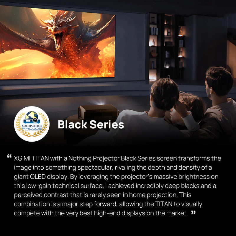 NothingProjector Black Series 95% ALR/CLR Ultra Short Throw Projector Screen