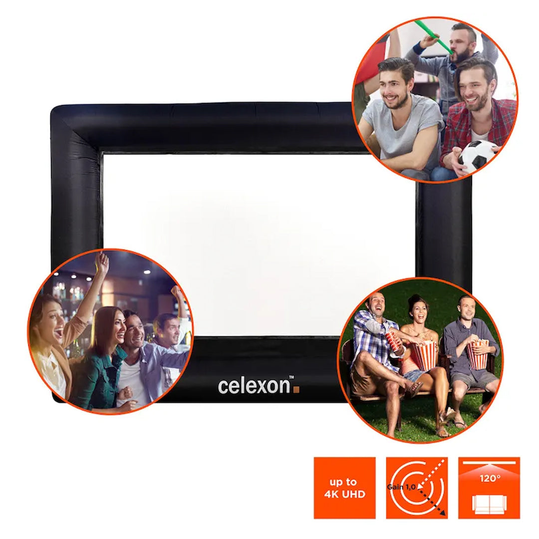 Pantalla inflable para exteriores Celexon INF200 de 140" con formato 16:9