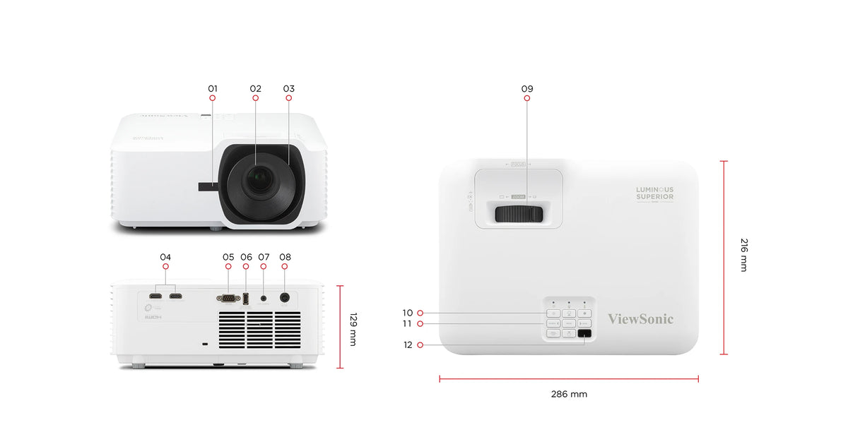 ViewSonic LSD400HD 4,000 ANSI Lumens Full HD 1080p Laser DLP Projector