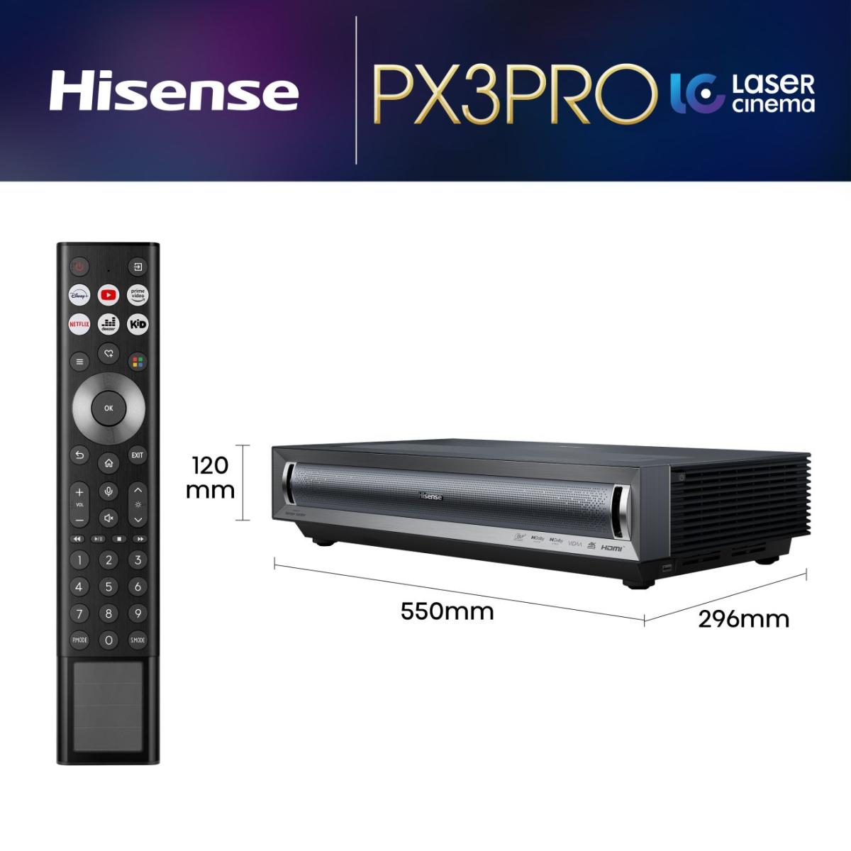 Hisense PX3-Pro Tri-Colour Laser 4K UST Projector