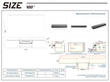 MPC500R 100 inch dimension drawing