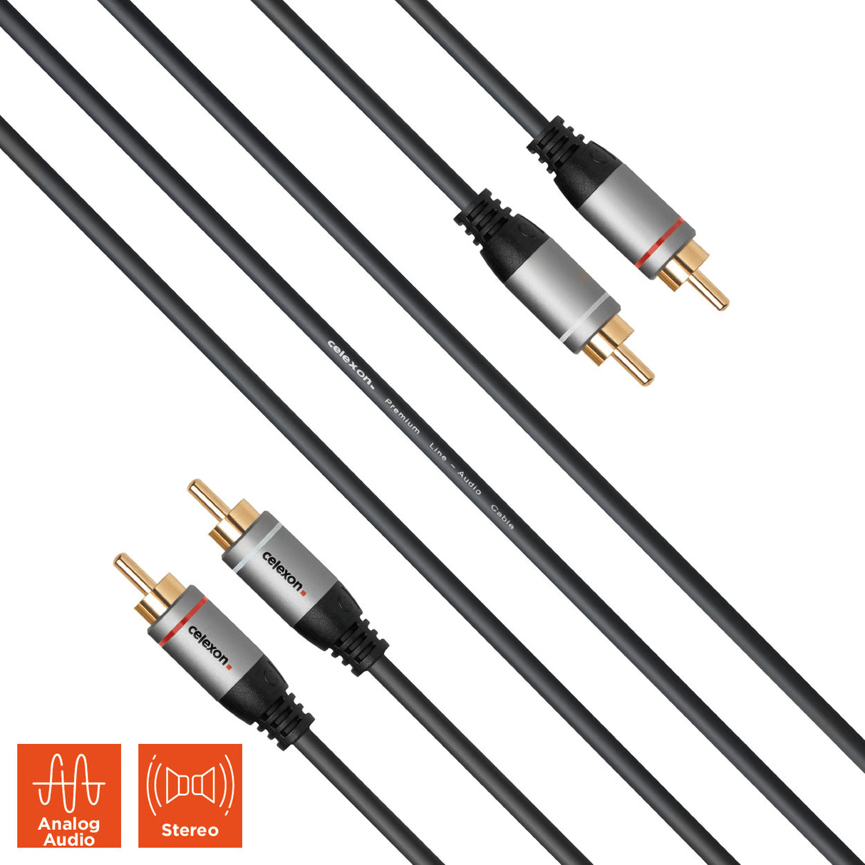 celexon 2x RCA stereo audio cable - Professional Line