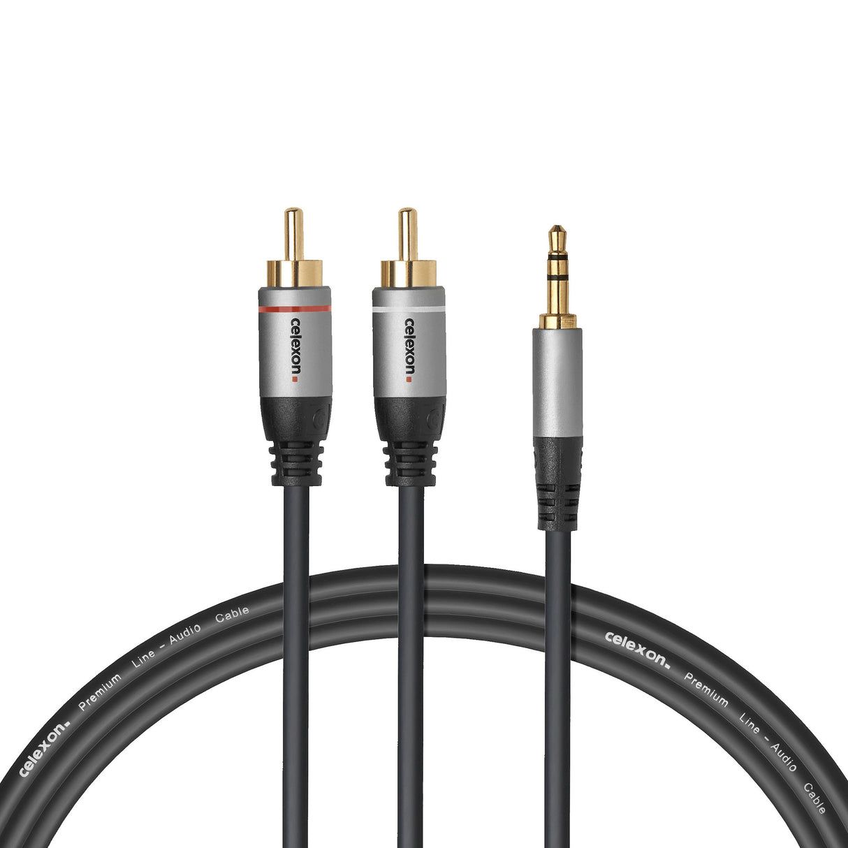 celexon 2x RCA to 3.5mm stereo jack audio cable - Professional Line
