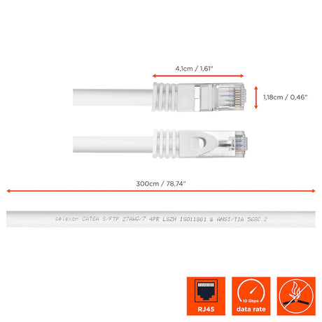 celexon CAT6A patch cable - S/FTP