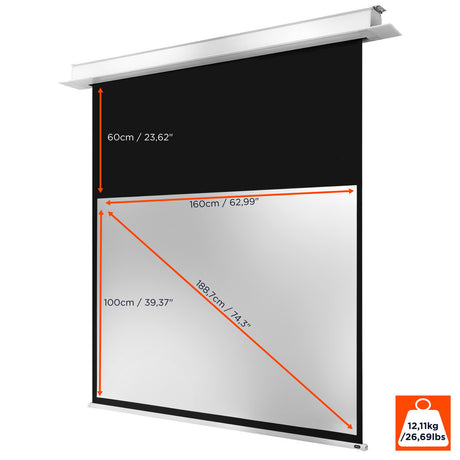 celexon Ceiling Recessed Electric Professional Plus Projector Screen