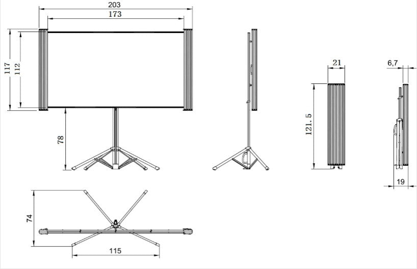 celexon Dual Format Tripod Screen Mobile Expert 4:3/16:10