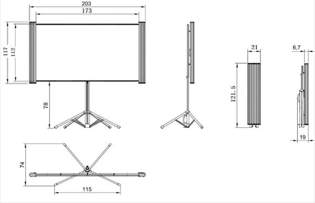 celexon Dual Format Tripod Screen Mobile Expert 4:3/16:10