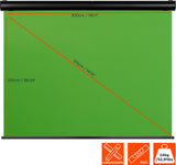 celexon Electric Chroma Key Green Screen - ideal large background for high-quality video content, online training or webcam meetings