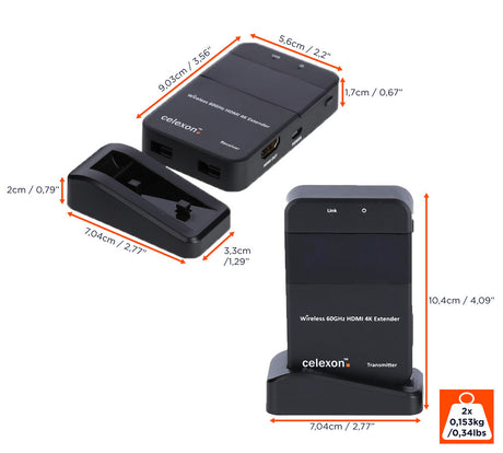 celexon Expert Wireless HDMI-set WHD30M - 4K
