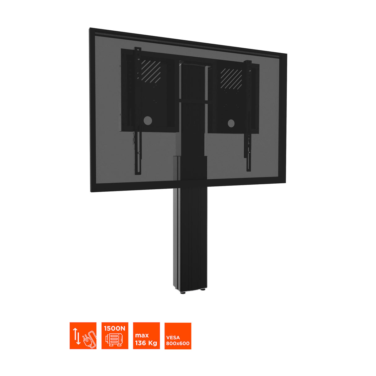 celexon Expert electric height adjustable display stand Adjust-4275WB with wall mounting