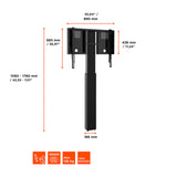 celexon Expert electric height adjustable display stand Adjust-4286WB with wall mounting