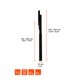 celexon Expert electric height adjustable display stand Adjust-4286WB with wall mounting
