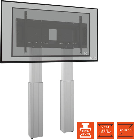 celexon Expert electric height adjustable display stand Adjust-70120WS with wall mounting