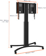 celexon Expert electric height adjustable display trolley Adjust-4286MB
