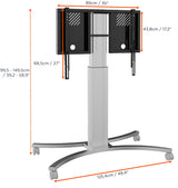 celexon Expert electric height adjustable display trolley Adjust-4286MS