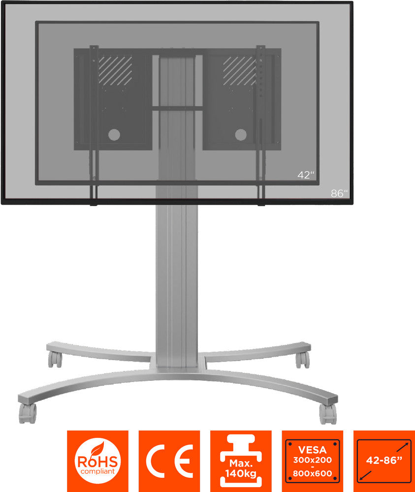 celexon Expert electric height adjustable display trolley Adjust-4286MS