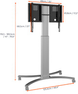 celexon Expert electric height adjustable display trolley Adjust-4286MS