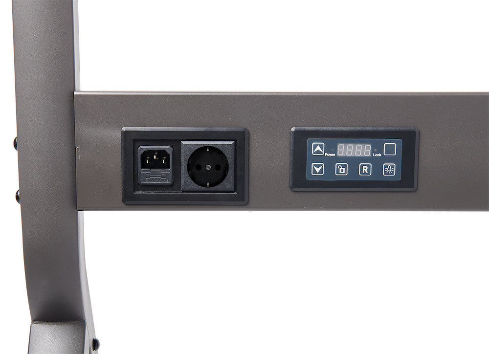 celexon Expert electrically height-adjustable display trolley Oslo Max