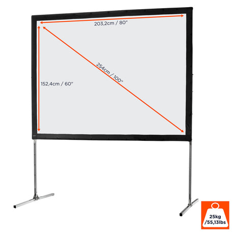 celexon Folding Frame Projector screen Mobile Expert, front projection