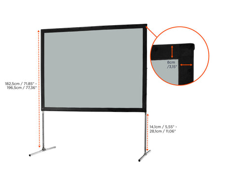 celexon Folding Frame Projector screen Mobile Expert, rear projection
