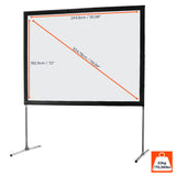 celexon Folding Frame Projector screen Mobile Expert, front projection