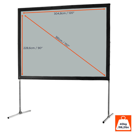 celexon Folding Frame Projector screen Mobile Expert, rear projection