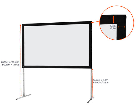 celexon Folding Frame Projector screen Mobile Expert, front projection