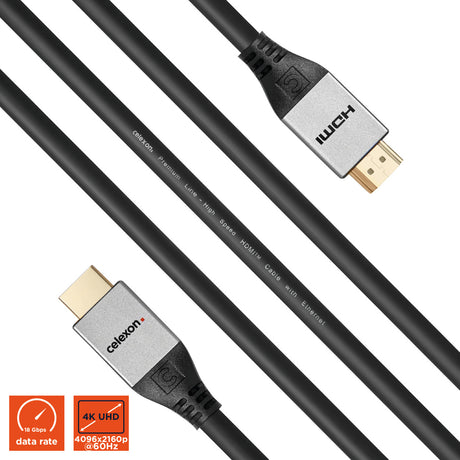 celexon HDMI cable with Ethernet - 2.0a/b 4K - Professional Line