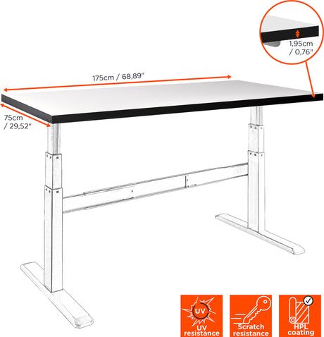 celexon HPL Table Top - White