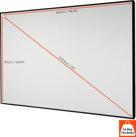 celexon HomeCinema High Contrast Frame Projector Screen - Dynamic Slate ALR