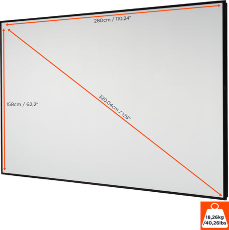 celexon HomeCinema High Contrast Frame Projector Screen - Dynamic Slate ALR