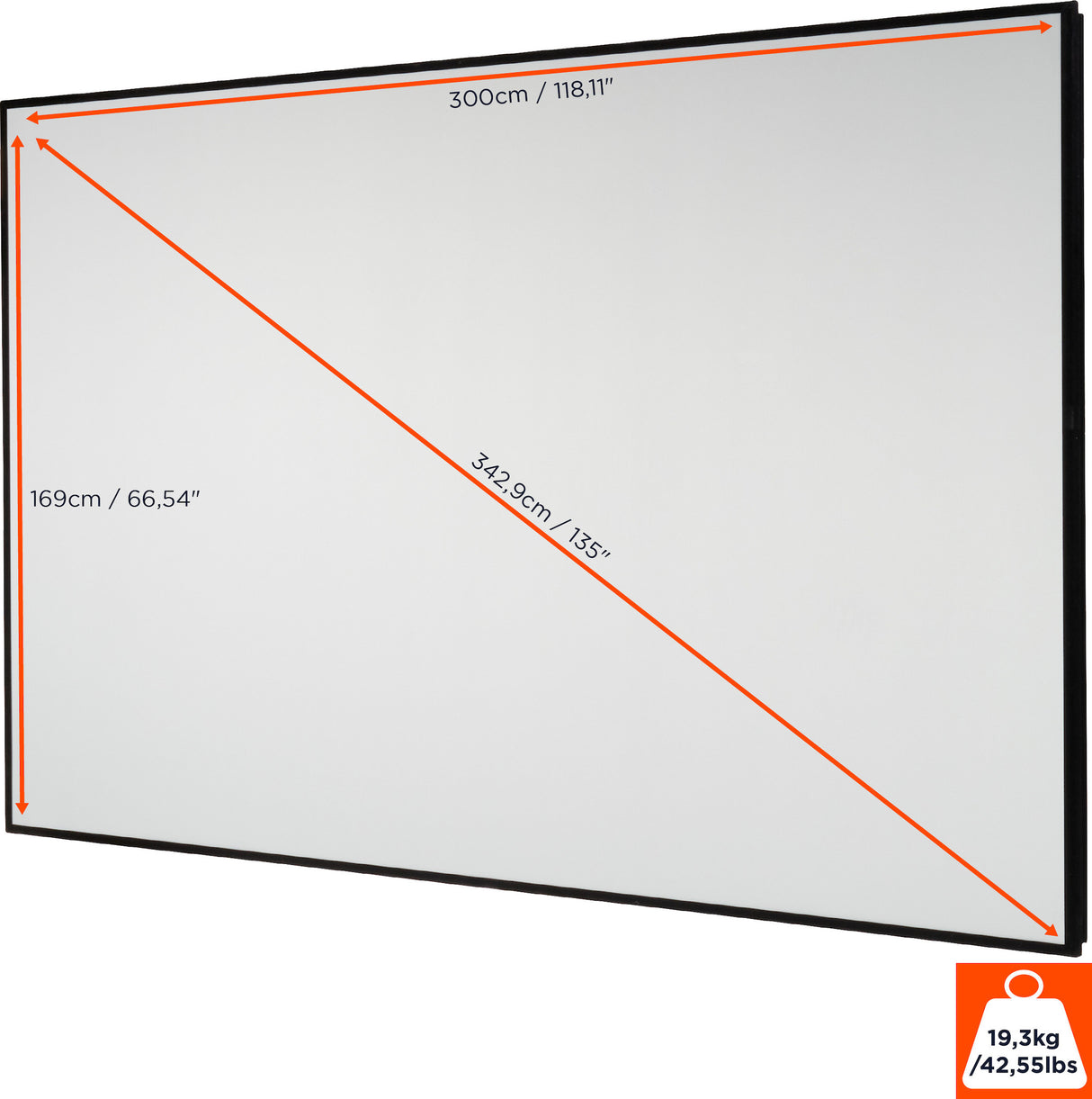 celexon HomeCinema High Contrast Frame Projector Screen - Dynamic Slate ALR