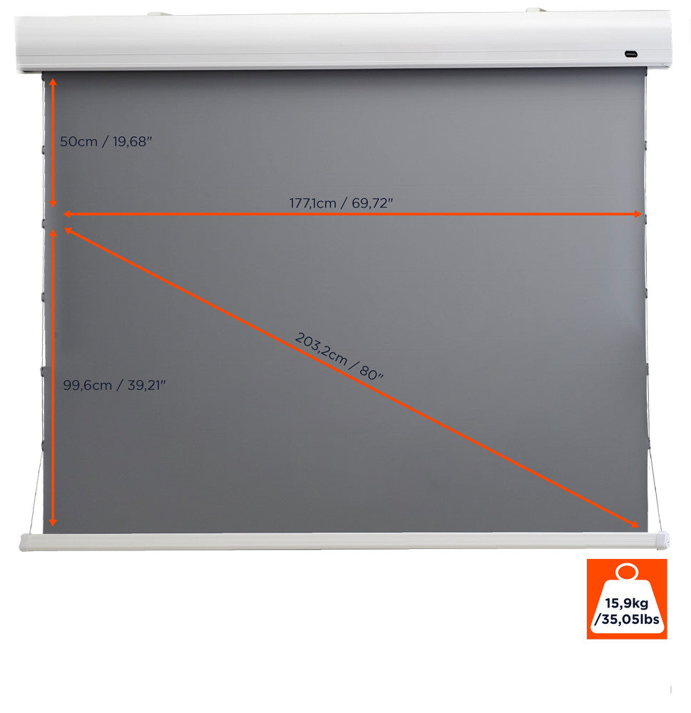 celexon HomeCinema High Contrast projector screen Tension - Dynamic Slate ALR