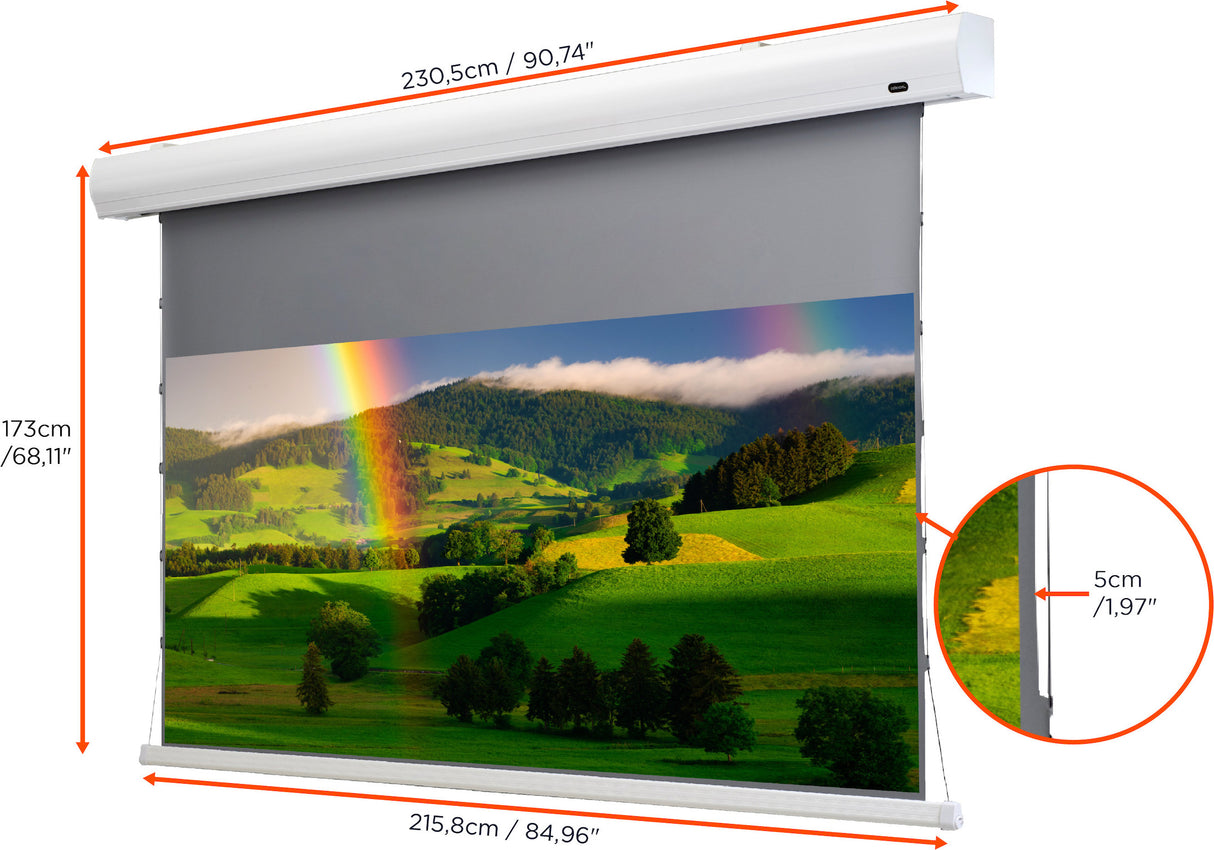 celexon HomeCinema High Contrast projector screen Tension - Dynamic Slate ALR