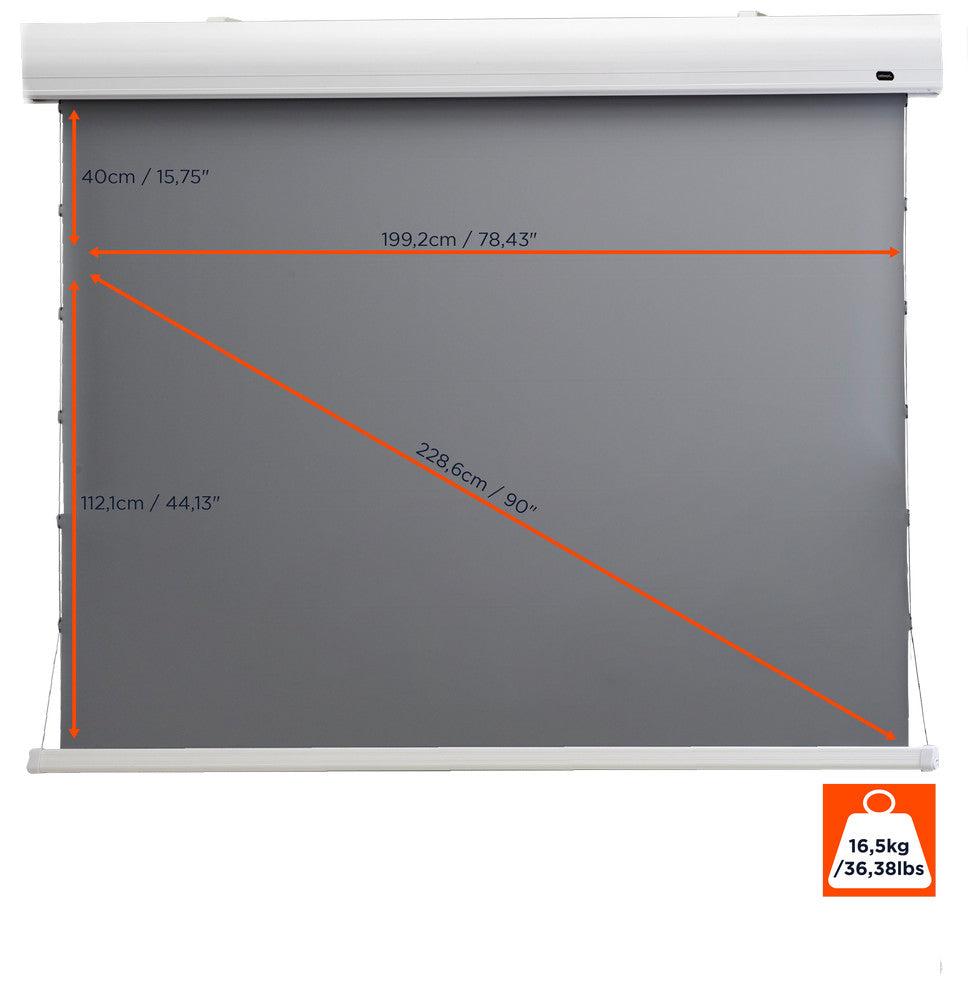 celexon HomeCinema High Contrast projector screen Tension - Dynamic Slate ALR