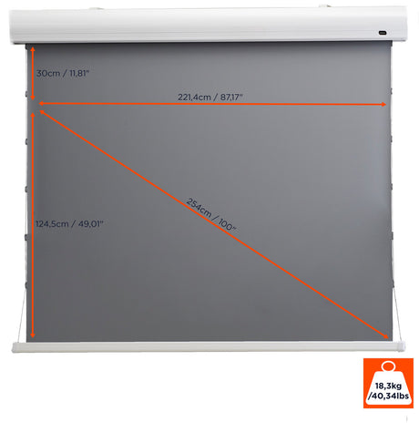 celexon HomeCinema High Contrast projector screen Tension - Dynamic Slate ALR