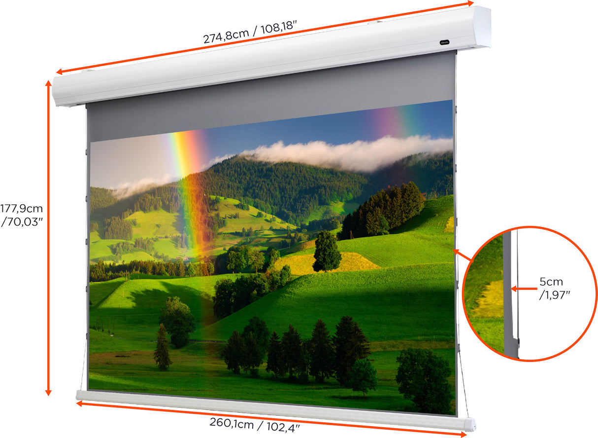 celexon HomeCinema High Contrast projector screen Tension - Dynamic Slate ALR