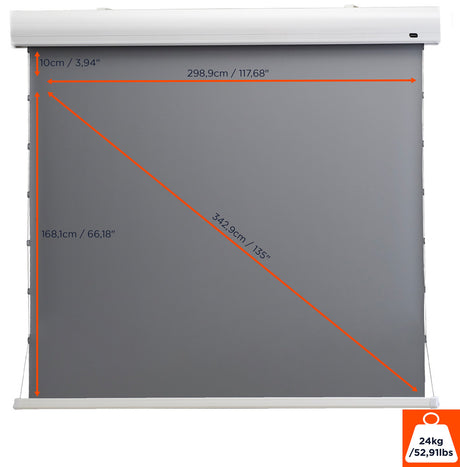 celexon HomeCinema High Contrast projector screen Tension - Dynamic Slate ALR