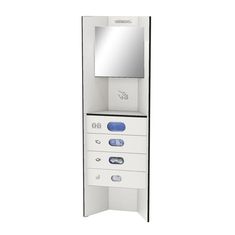 celexon Hygiene station 180 all-in (disinfection / masks / gloves / cloths / surface cleaners) – White