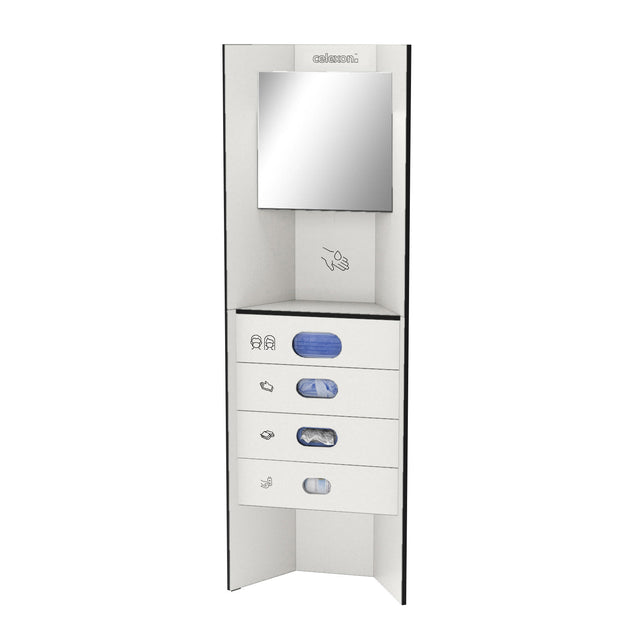 celexon Hygiene station 180 all-in (disinfection / masks / gloves / cloths / surface cleaners) – White