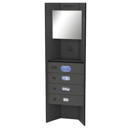 celexon Hygiene station 180 all-in (disinfection / masks / gloves / cloths / surface cleaners) - anthracite