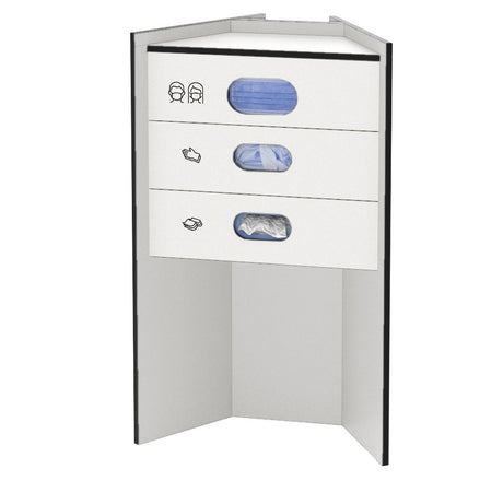celexon Hygiene station 90 basic (masks / gloves / towels) - White