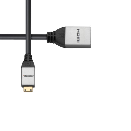 celexon Mini HDMI to HDMI M/F Adapter with Ethernet - 2.0a/b 4K - Professional Line
